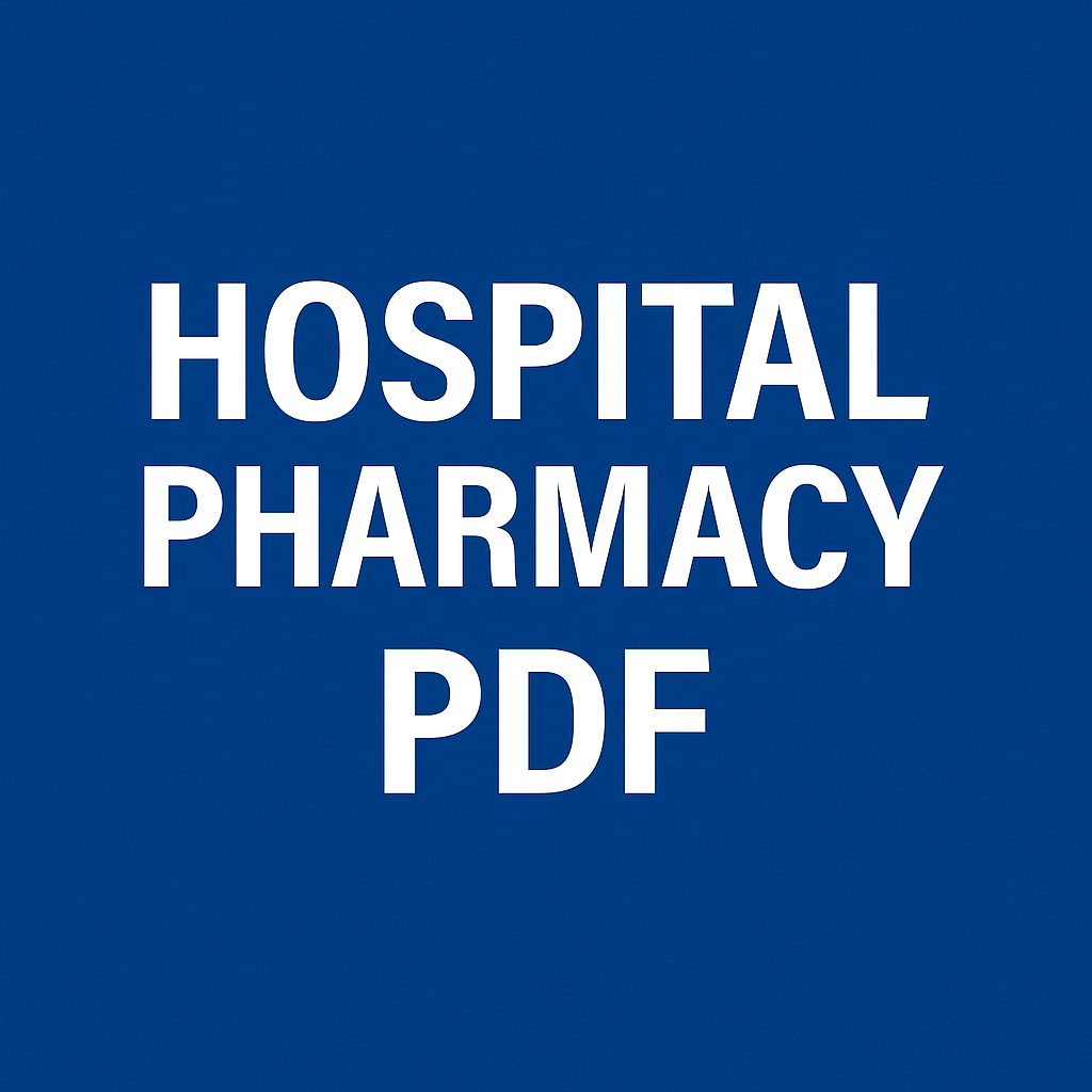 كتاب Hospital Pharmacy PDF