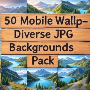 50 Mobile Wallpapers – Diverse Backgrounds Pack