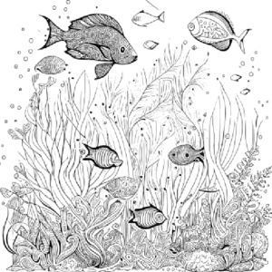 Under the Sea Coloring Book – 50 Pages